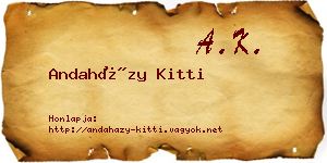 Andaházy Kitti névjegykártya